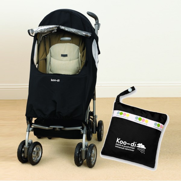 Pram and Pushchair Raincovers Buggyaccessories - don't forget to add your Koo-di Pack it Raincover Black - click here for full details.