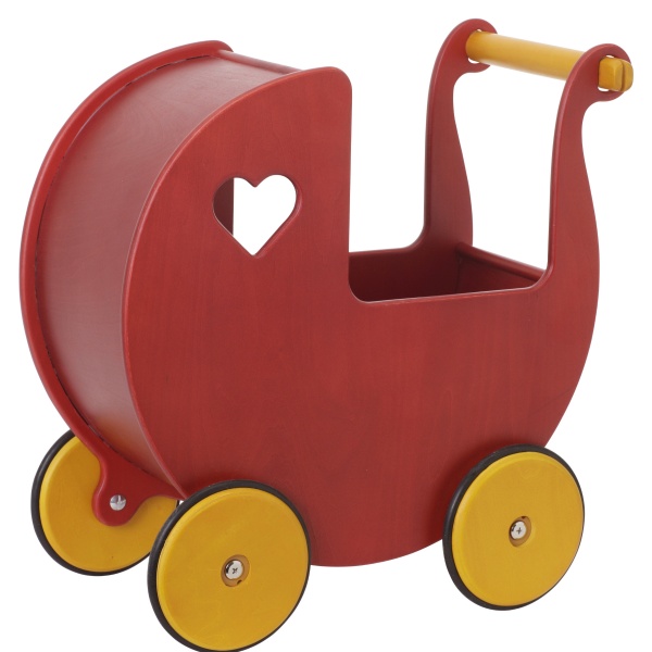 Moover Wooden Pram Red - click here for full details.