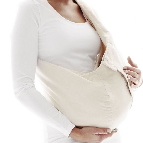 Wallaboo Baby Sling Microfibre Suede Ecru - click here for full details.